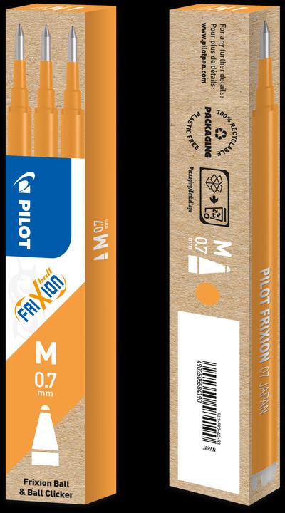 Actual product image Pilot FriXion Refill Set à 3 (Refill, Orange, 0.35 mm)