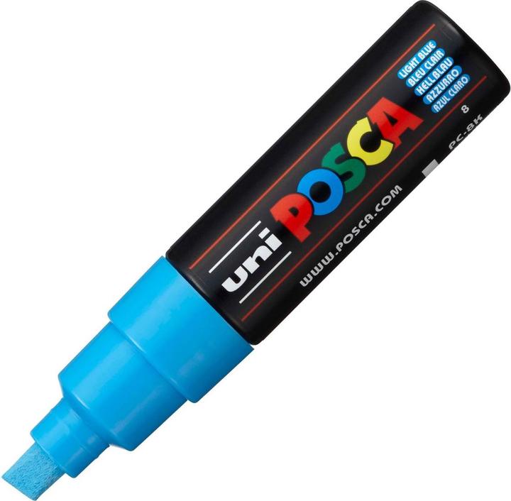 Actual product image Posca Marker PC-8K wedge tip (Blue, 8 mm, 1 x)