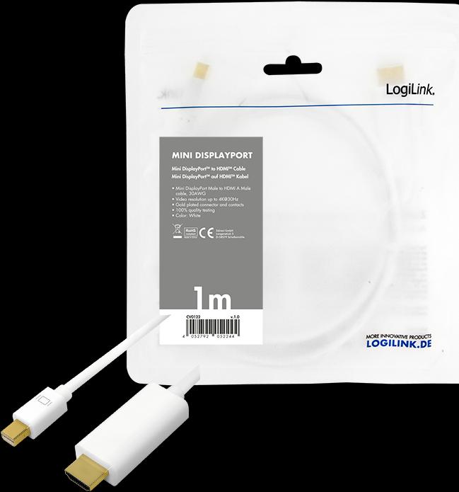 Immagine prodotto LogiLink Mini DisplayPort — HDMI (Typ A) (5 m, DisplayPort)