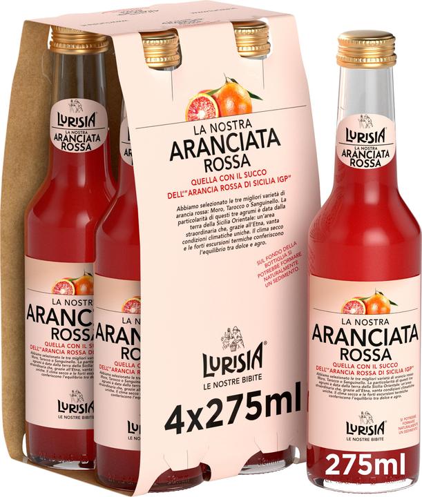 Immagine prodotto Lurisia Aranciata Rossa 4 x 0,275L (4 x 27,5 cl)