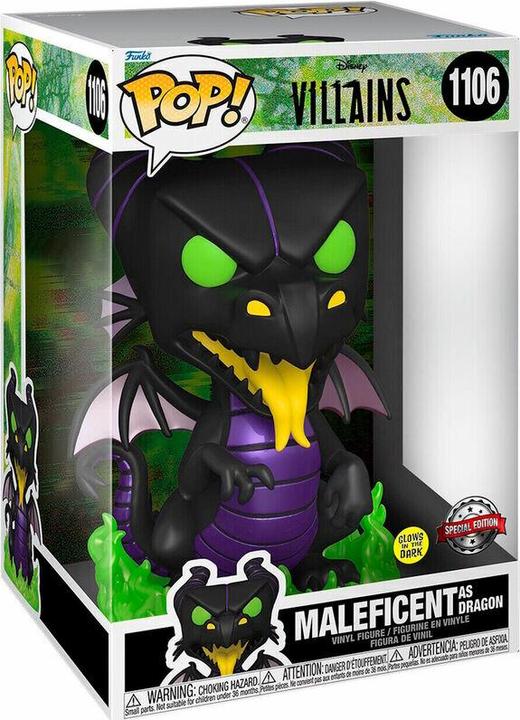 Actual product image Funko POP! Villains Maleficent Dragon (1106) Jumbo EXM