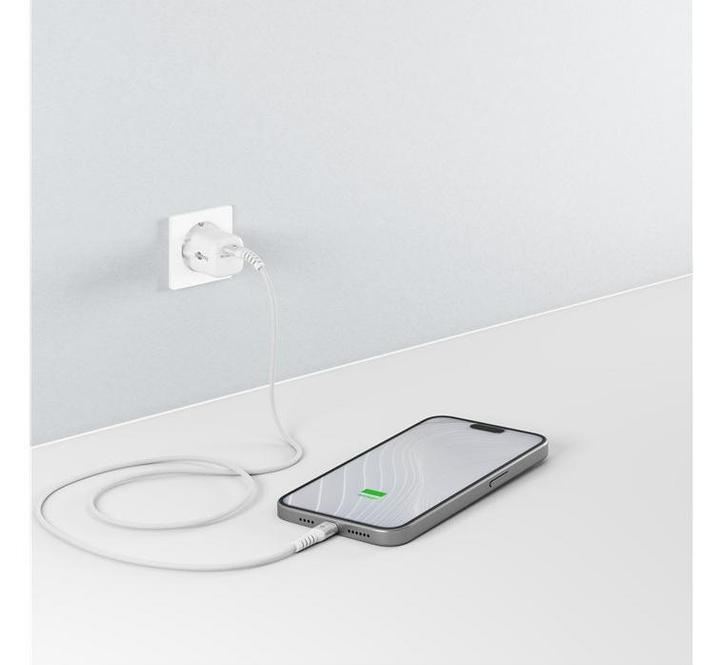 Produktbild Goobay USB-C-auf-USB-C-Textilkabel mit Metallsteckern, 2 m, weiss (2 m, USB 2.0)