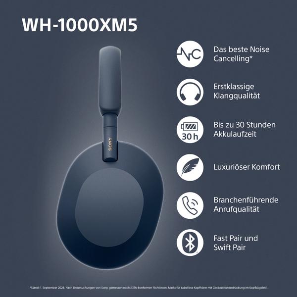 Image du produit Sony WH-1000XM5 (NC, 30 h, Sans fil, Filaire)