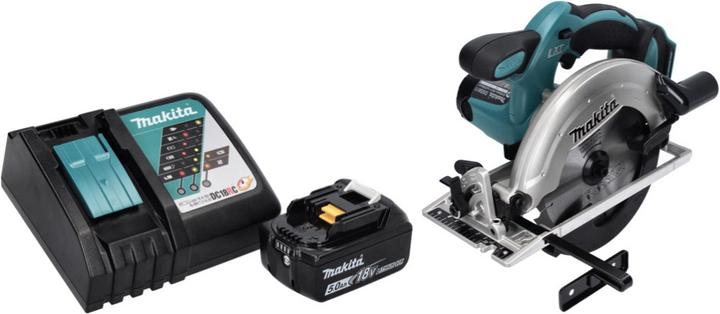 Produktbild Makita DSS 611 RT1 Akku Handkreissäge 18 V 165 mm + 1x Akku 5,0 Ah + Ladegerät