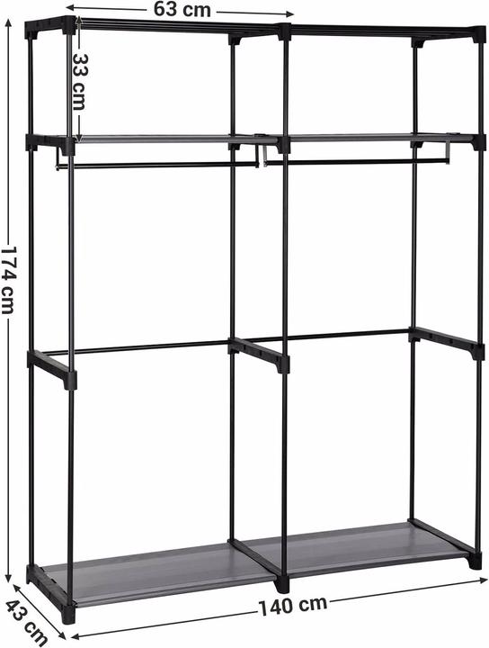 Actual product image Songmics Stoffschrank (140 x 43 x 174 cm)