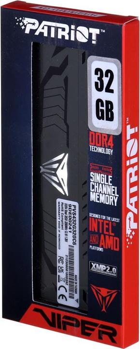 Immagine prodotto Patriot Modulo di memoria Viper Steel PVS432G320C6 GB DDR4 (1 x 32GB, 3200 MHz, DDR4-RAM, DIMM)