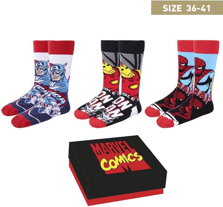NoName MARVEL - Avengers - Pack de 3 paires de chaussettes (T40-46) (3er Pack, 36 - 41)