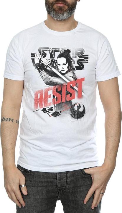 Actual product image Star Wars Mens The Last Jedi Rey Resist T-Shirt (XXL)