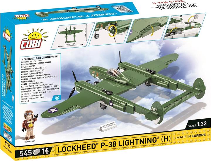 Actual product image Cobi Lockheed P H Lightning pcs