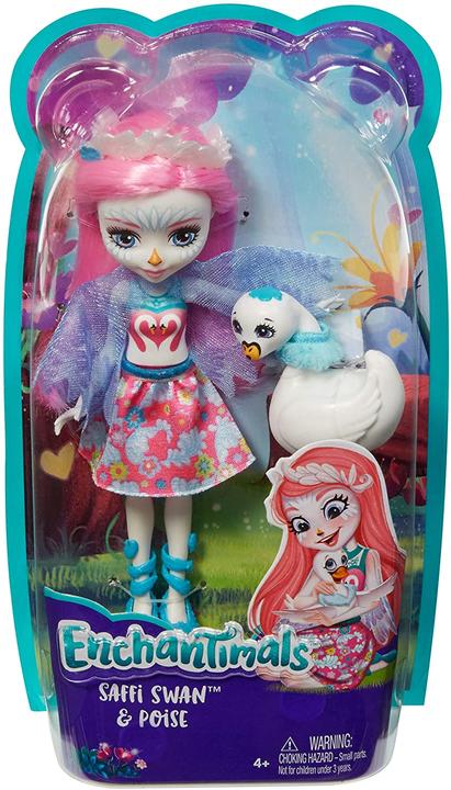 Actual product image Enchantimals Saffi Swan Doll & Poise Figure