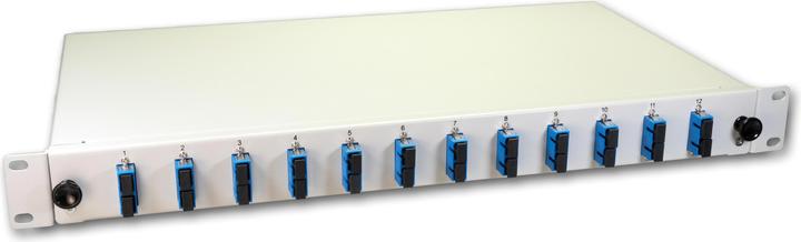 Actual product image Lightwin FO splice box, 24 fibers, 12x DSC singlemode, 9/125µm OS2 G657.A1 pigtail splice boxes (1.50 m)
