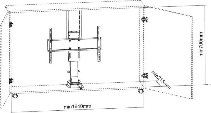 Produktbild Multibrackets TV Lift Large, 37" - 65", schwarz, Hub 900mm (65", 50 kg)