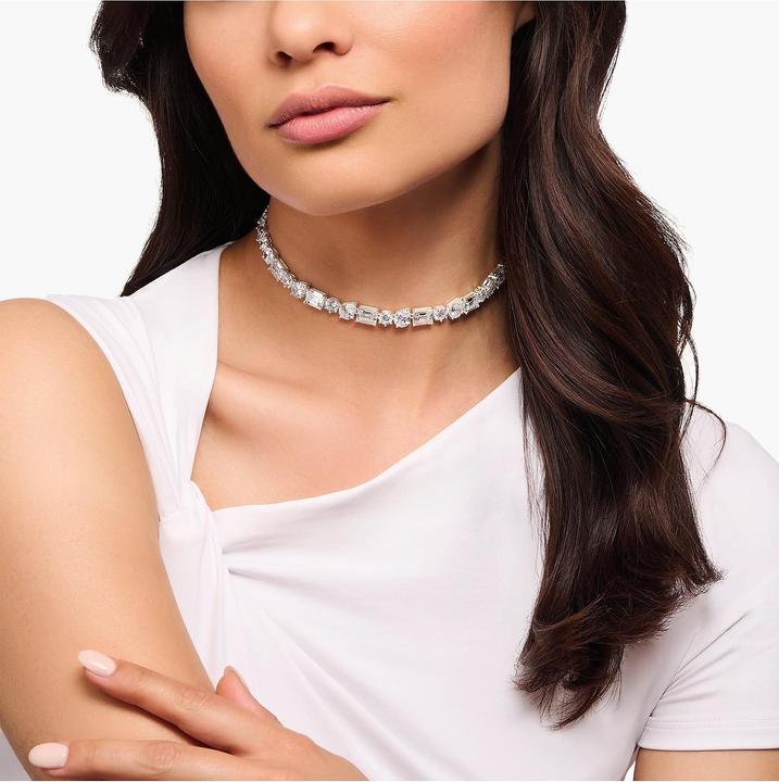 Actual product image Thomas Sabo Choker necklace with white stones in three cuts silver (925 silver, 34 - 42 cm)