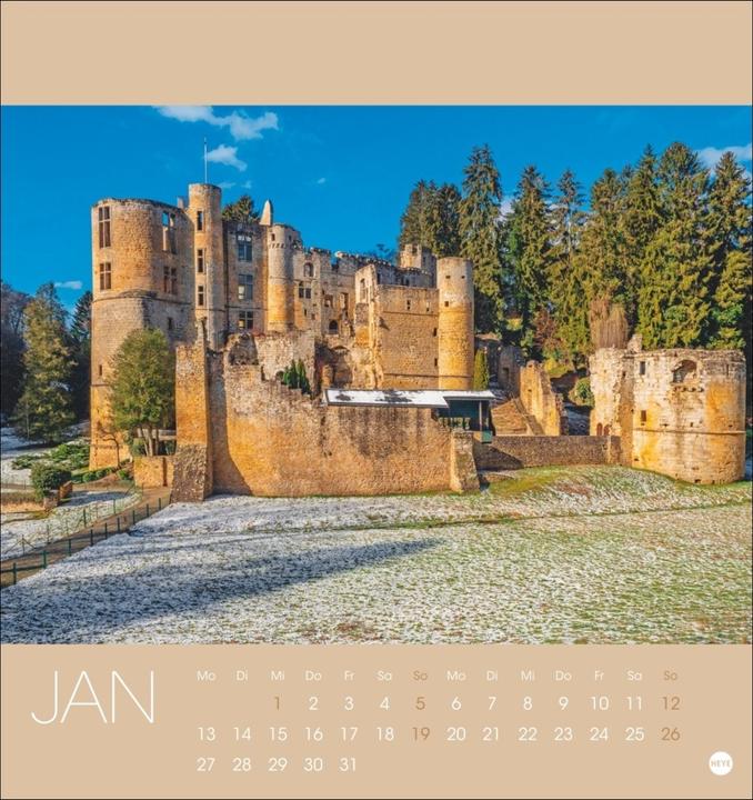 Actual product image Heye Luxembourg postcard calendar 2025 (16 x 17 cm, Hardcover)