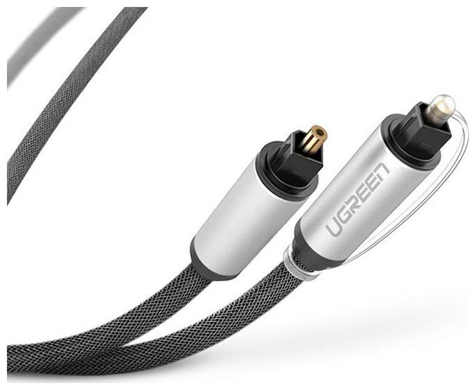 Produktbild Ugreen AV108 Toslink Audio optical cable, braided aluminium, 1.5m (grey) (1.50 m, TOSLINK)