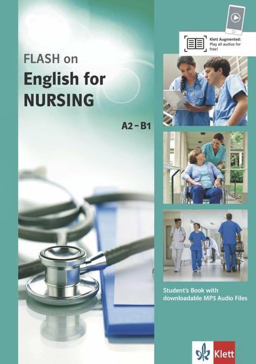 Actual product image FLASH ON ENGLISH. Nursing. Kurs- und Übungsbuch + Audio online (German, 2017)