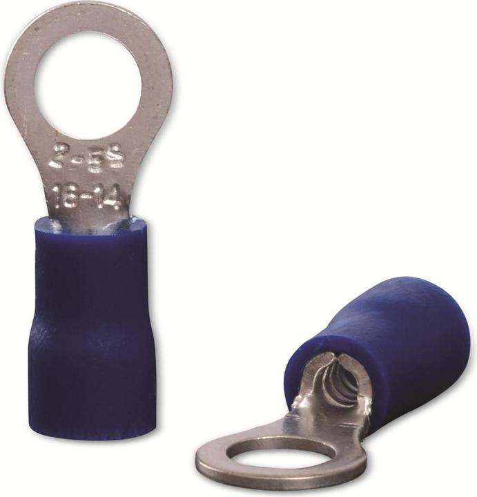 Quadrios 22C447 Ringkabelschuh Querschnitt (max.)=2.5 mm² Loch-Ø=5.3 mm Teilisoliert Blau 1 Set