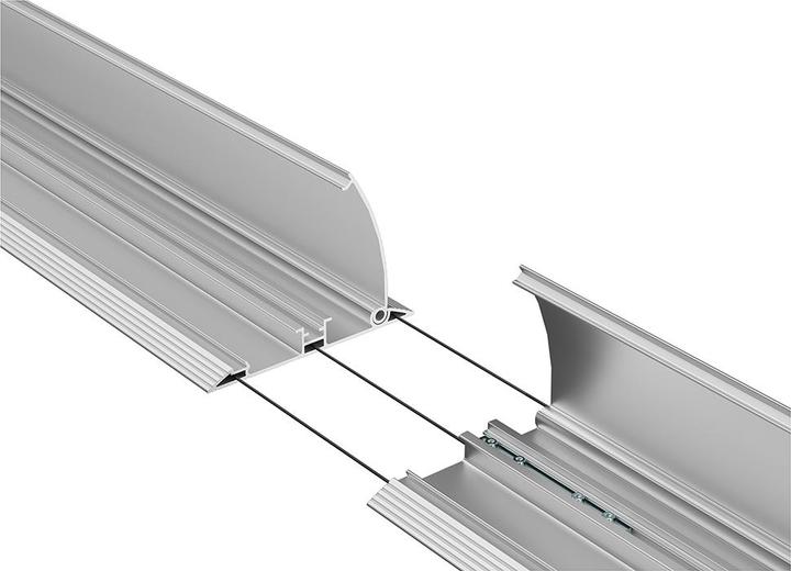 Actual product image Multibrackets M Cable Cover Floor Aluminium 139mm-W 2200mm-L (Cable hole, 220 cm)