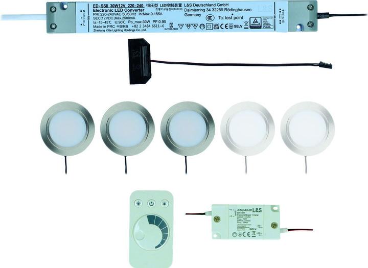 Immagine prodotto L&S Kit completo lampade incassate LED Chip 58 12 V (750 lm)