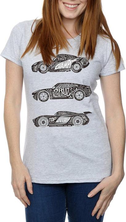 Immagine prodotto Disney Cars Text Racers Maglietta Donna (M)