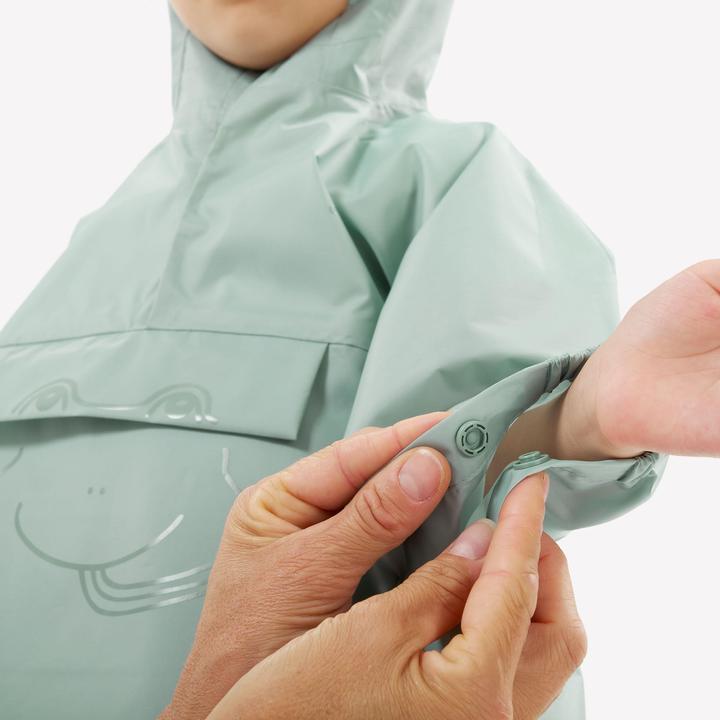 Produktbild Quechua Poncho Regencape Kinder Gr. 92–116 Bergwandern - MH100 grün