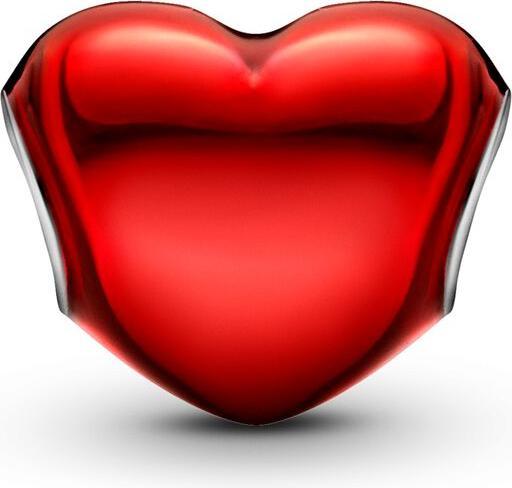 Image du produit Pandora Charm coeur métallique rouge (Argent 925, Émail)