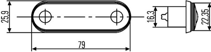 Actual product image Hella 2 Clearance lights LED with seal for DAF