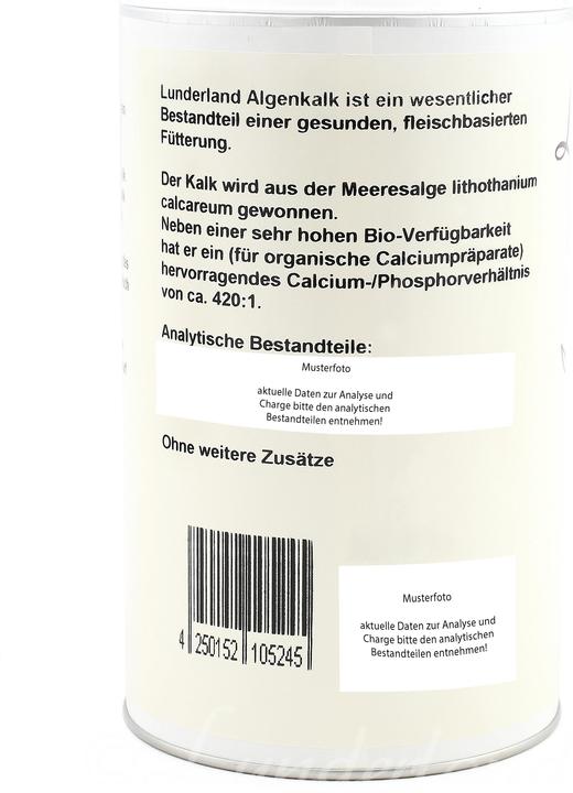 Actual product image Lunderland Dog Food Supplement Algal Lime, 100 g (Adult, 1 pcs., 140 g)