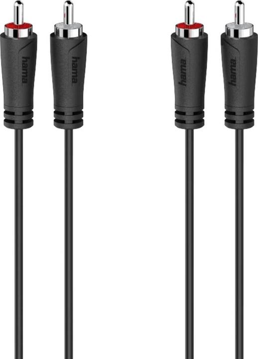 Actual product image Hama Audio cable, 2 RCA plug - 2 RCA plug, 5.0 m (5 m, Cinch)
