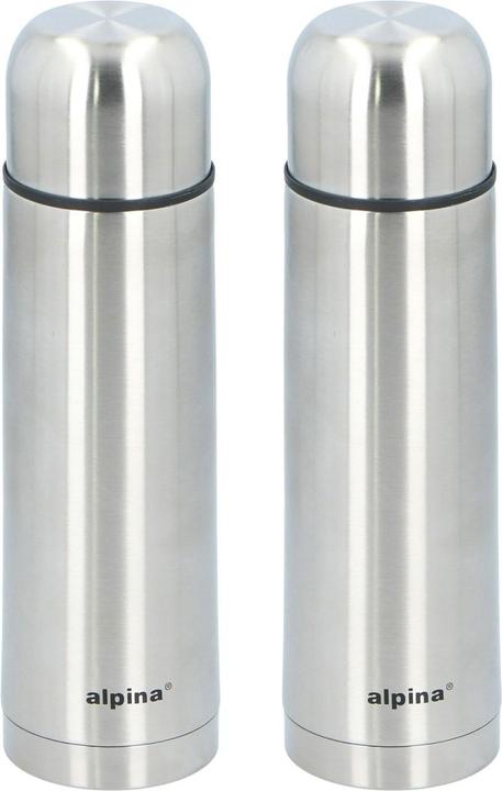 Produktbild alpina 2er-Set Thermosflasche, Edelstahl, 480ml (0.48 l)