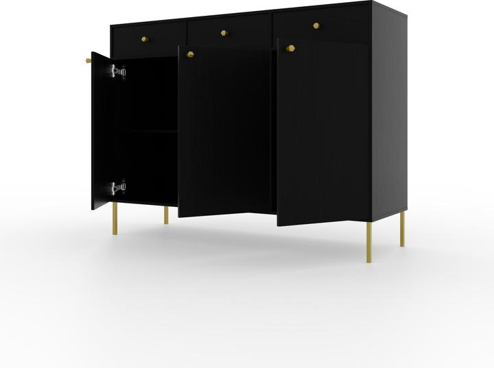 Actual product image ADRK Furniture Tili 3D 3S chest of drawers (124.5 x 41 x 95 cm)