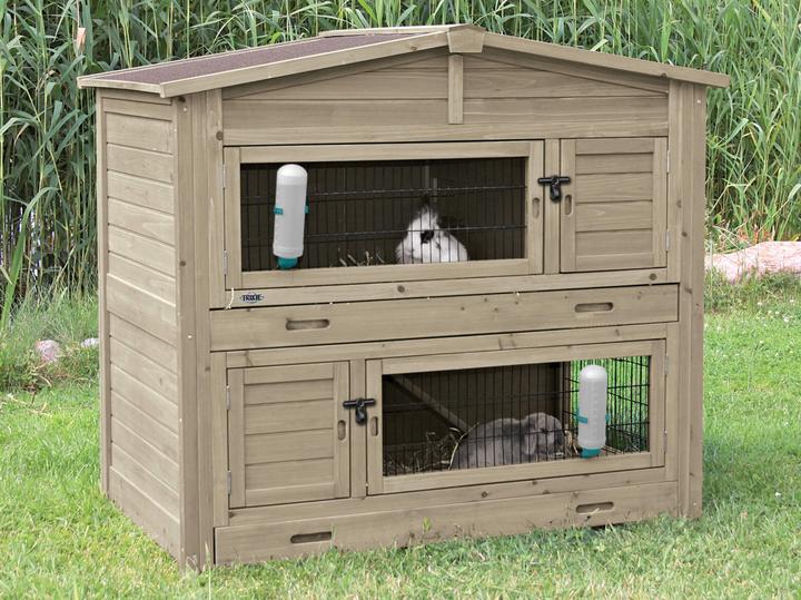 Produktbild Trixie natura Kleintierstall, 2 Etagen, 133×120×83cm, grå-grøn
