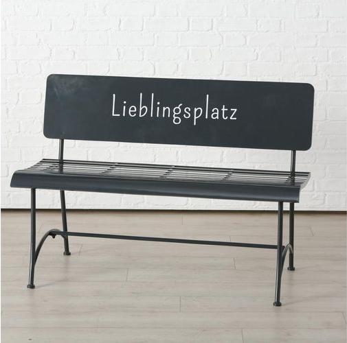 Produktbild Boltze Home Boltze Gartenbank Lieblingsplatz aus Eisen, Grau