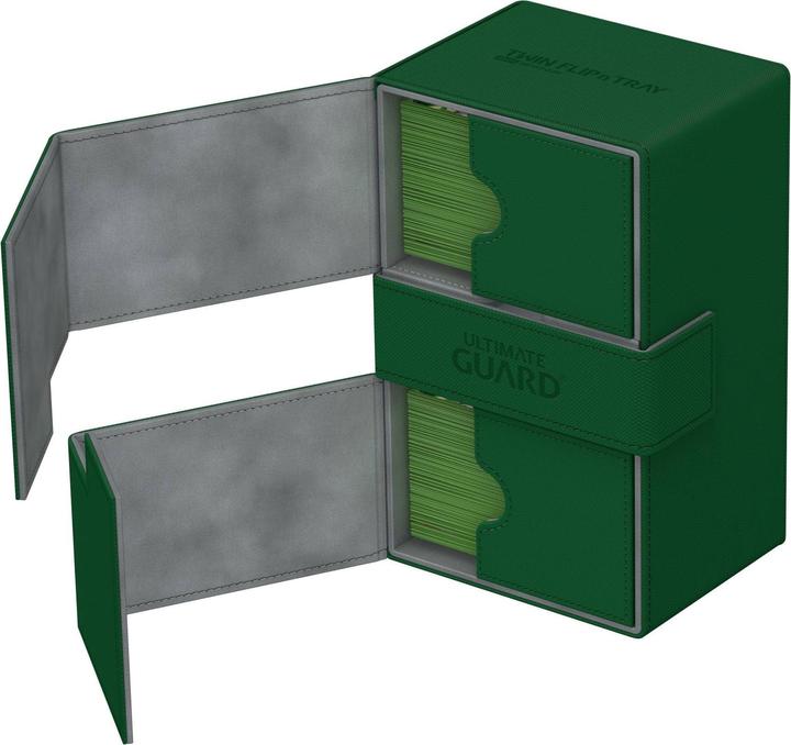 Actual product image Ultimate Guard Card Box Twin Flip'n'Tray Deck Case 160+ Green