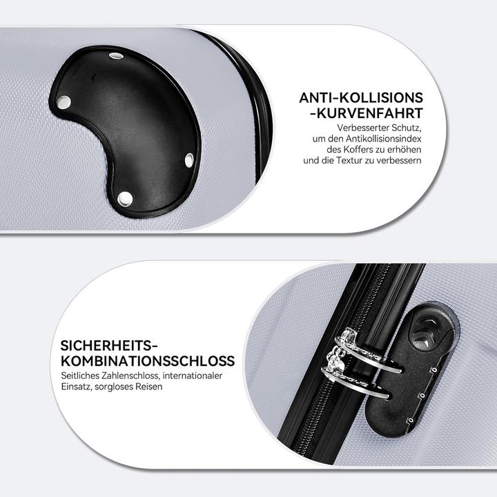 Produktbild Beibye 3-teiliges Hartschalen-Kofferset (110 l, Handgepäck (bis 50l), M (50 - 90l), L (90 - 115l))