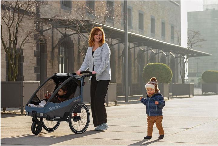 Actual product image Qeridoo Kinderfahrradanhänger Sportrex 2 Limited Edition Jeans Blue Kollektion 2023