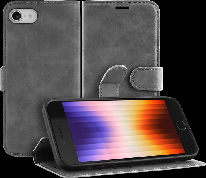 Cazy Premium wallet case for iPhone SE 2022, magnetic wallet case, card slots, stand - (Apple iPhone SE (3rd Gen))