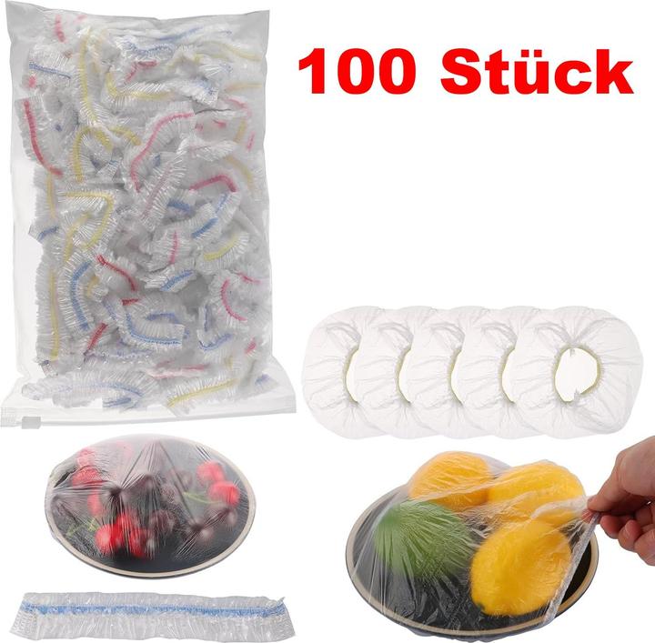Produktbild ASMI 100 Stück Frischhaltebeutel, Frischhaltefolie, Lebensmittel Abdeckungen (100 x)