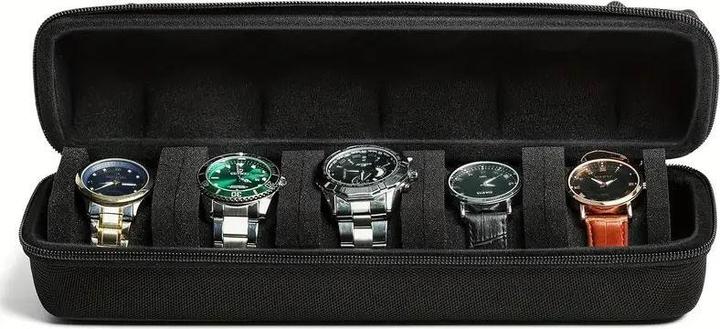 Actual product image Dema Hard-shell watch case Watch box Travel case with 5 compartments