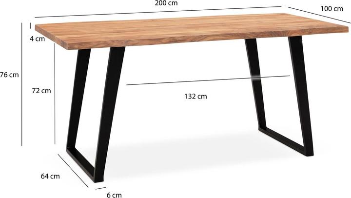 Image du produit Wohnling 200x100x76 (200 x 100 x 76 cm)