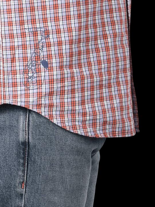 Actual product image Scotch & Soda Check Mix Shirt Long Sleeve White/Multi (S)