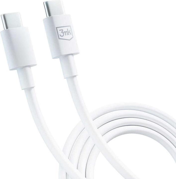 Image du produit 3MK Câble Hyper Cable USB-C - USB-C 100W 1.2m Biały/White (1.20 m, USB 3.2 Gen 1, 100 W)
