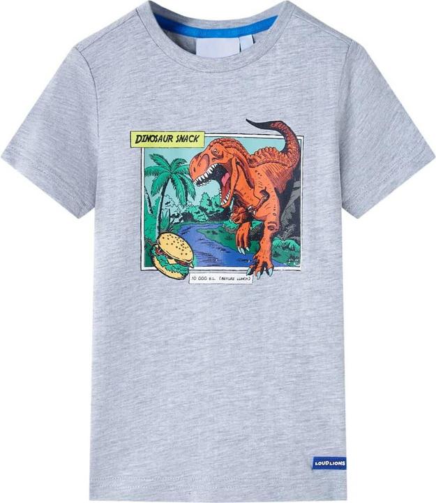 VidaXL Kinder-T-Shirt Grau 92,Material: 95 % Baumwolle. 5 (92)