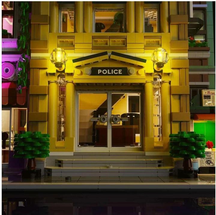 Actual product image Light my bricks LMB 2.0 LEGO® 10278# Police Station Light Kit