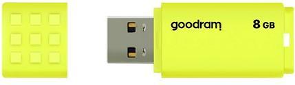 Actual product image Goodram UME2 - 8 GB - USB Type-A - 2.0 - 20 MB/s - cap - yellow (8 GB, USB-A)