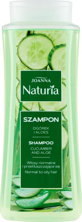 Joanna Naturia szampon do włosów normalnych i przetłuszczających się Ogórek i Aloes 500ml (500 ml, Liquid shampoo)