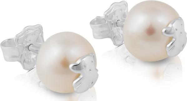Actual product image Tous Earrings made of real pearls with bear 411143500 (Sterling Silver)
