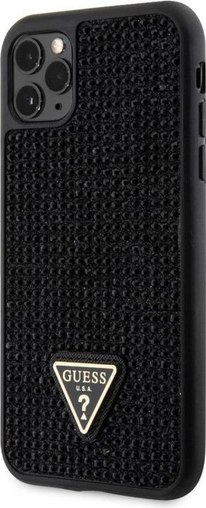 Produktbild Guess Strass-Dreieck-Metall-Logo-Hülle für iPhone 11 Pro Schwarz (Apple iPhone 11 Pro)