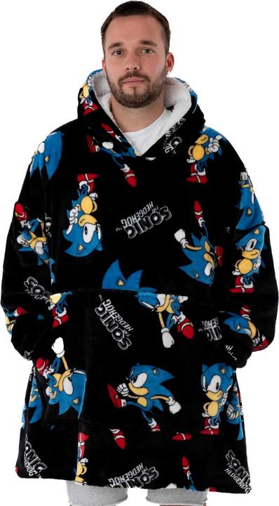 Immagine prodotto Sonic The Hedgehog Coperta con Cappuccio Uomo (Taglia unica)