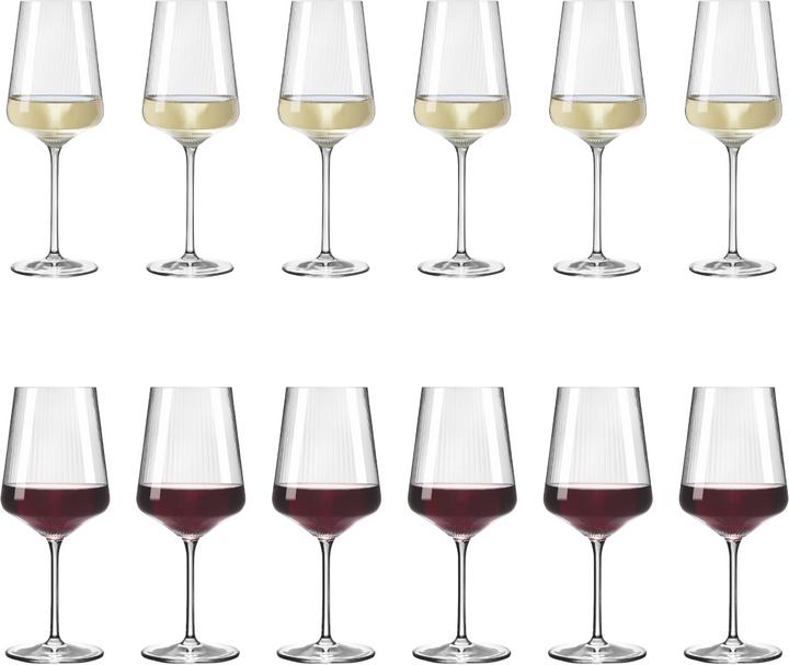 Ritzenhoff Sonnenschliff Weinglas 12er Set H24 (54 cl, 12 Gläser, Weingläser Set)